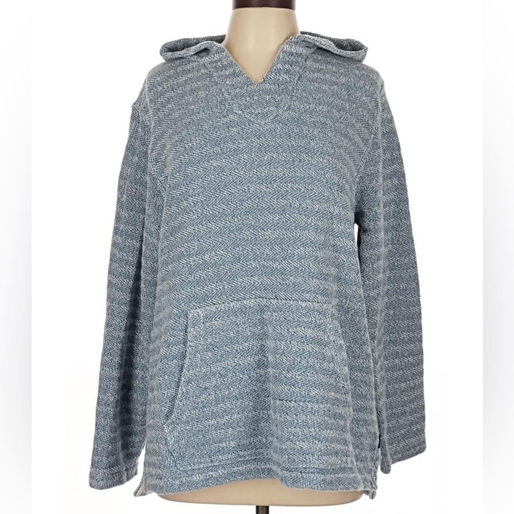 Faherty Blue V-Neck Sweater